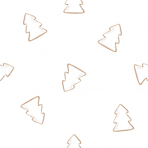 Panama pattern of Christmas trees on a white background