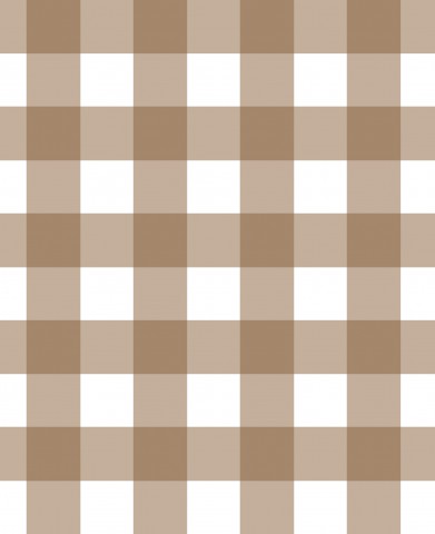 French Terry a brown and white checked fabric background
