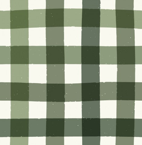 French Terry a picture of a green and white checked fabric