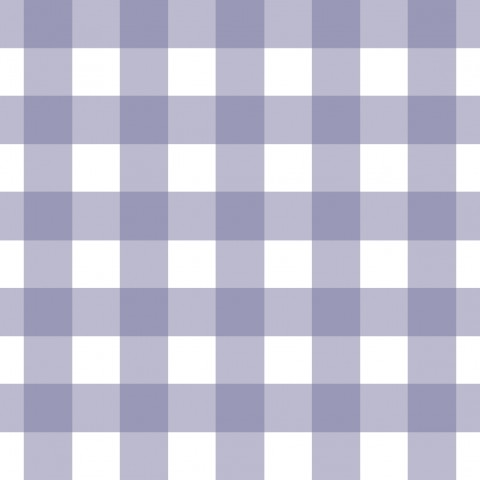 French Terry, un tissu à carreaux violet et blanc sur fond blanc