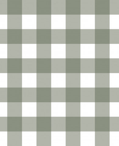 Ribjersey med grøn og hvid ternet stofbaggrund