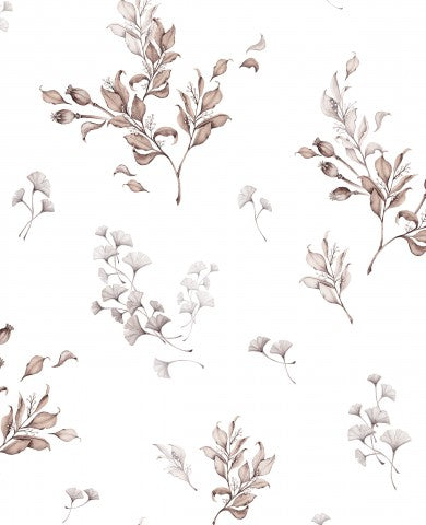 Panama brown leaves on white background