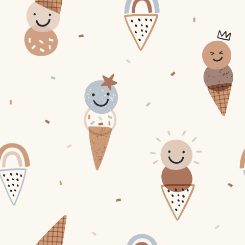 Rib Jersey ice cream cones and smiling faces
