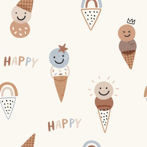 Muslin ice cream cones and smileys