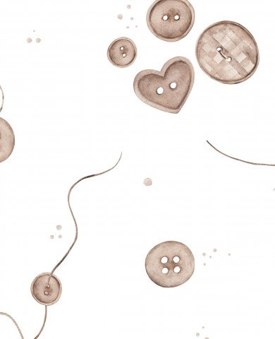 Waterproof fabric buttons and hearts