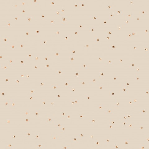 Muslin golden dots on beige background