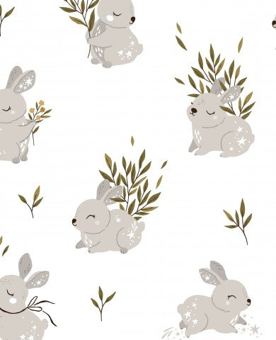 Graues Kaninchen-Canvas aus Baumwolle - Soft und naturbelassen für dein nächstes Projekt! Ideale Wahl für Nähprojekte, Tischdecken, Möbelbezüge & mehr.