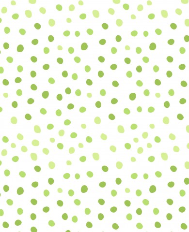 Waterproof fabric with a green and white polka dot pattern
