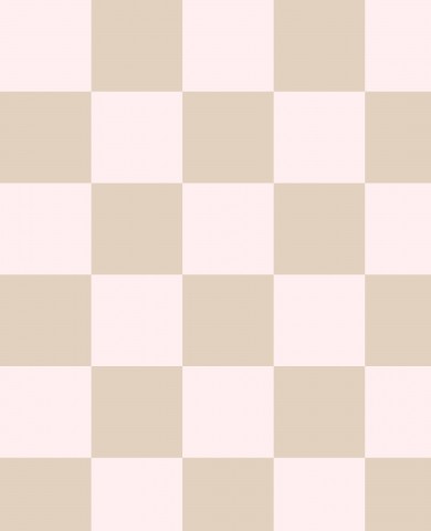 Waterproof fabric with a pink and beige checkered background