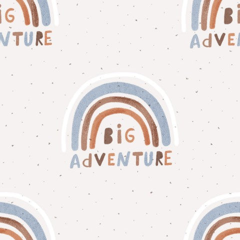 Rib Jersey met de tekst "Great Adventure" erop