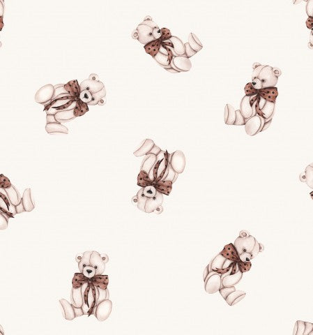 Opdag vores Canvas Cotton Hello Teddy 2 Cream: Blød og smidig, perfekt til dit næste gør-det-selv-projekt eller beklædningsgenstand. Sælges i metermål til syning.