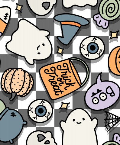 Halloween-Sonderedition: Baumwoll-Canvas für Doodle-Freunde - Stoffe als Meterware zum nähen, ideal für Kostüme, Masken und Dekorationen. Entdecken Sie diese m