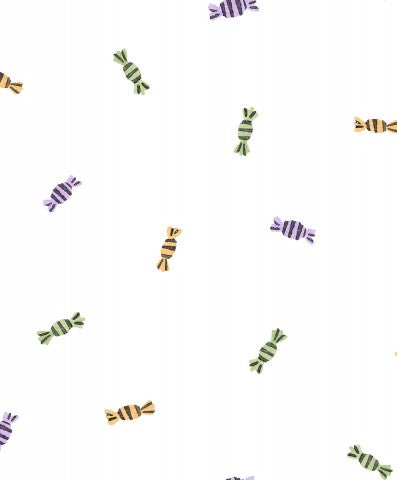 Motif de mousseline de bonbons sur fond blanc, vecteur