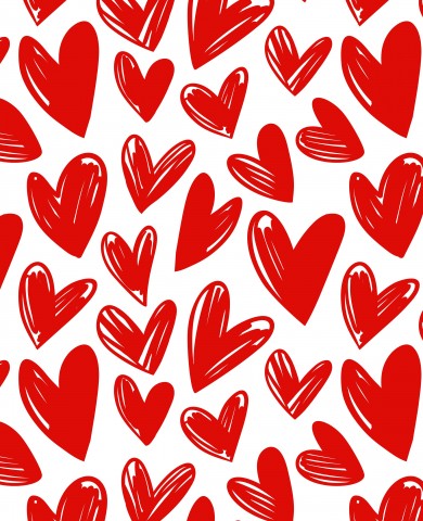 Panama red hearts on white background