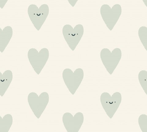 De trends voor Valentijnsdag: Katoenen canvasstof met vrolijke hartjes in de kleur blauw - ideaal voor mooie herinneringen!