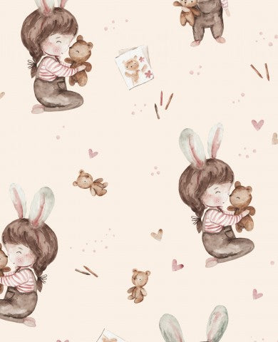 Panama cute bunny and teddy bear