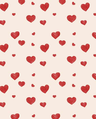 Jersey red hearts on beige background
