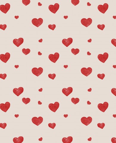 Jersey red hearts on beige background