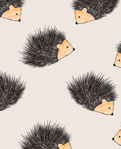 Wasserdichter Stoff Igeln auf beigem Hintergrund