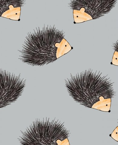 Motivo a riccio in jersey su sfondo grigio