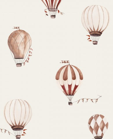 Jersey a row of hot air balloons on a white background