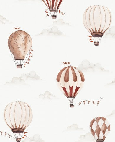 Musselin Heißluftballons in Aquarell