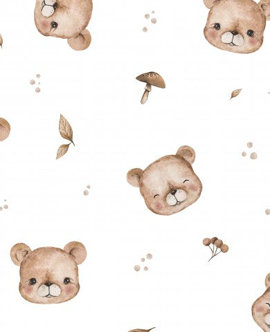 Rib Jersey Teddy Bears and Mushrooms