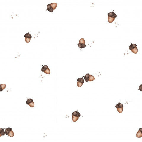 French Terry acorns on a white background