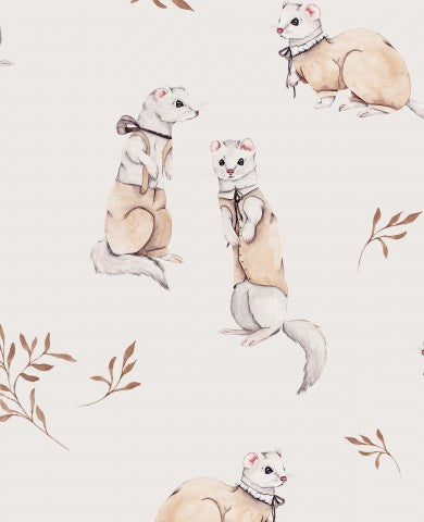 Satin cotton ferret pattern