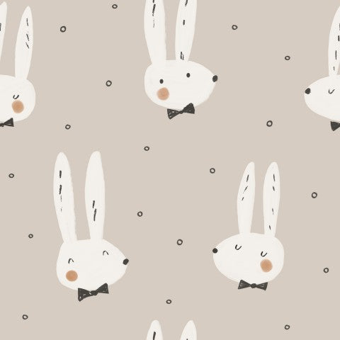 French Terry bunnies and flies