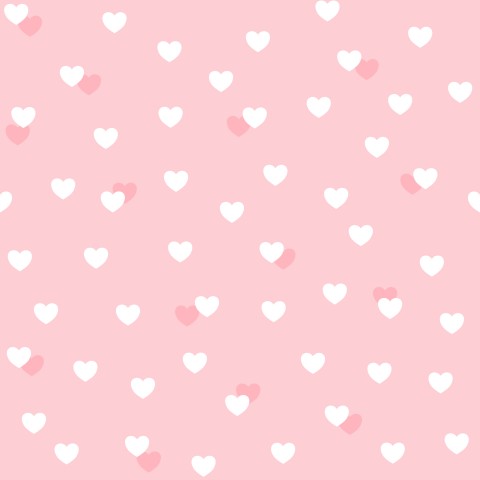 Muslin pink and white hearts on a pink background