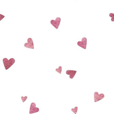 SoftShell pink watercolor hearts on white background