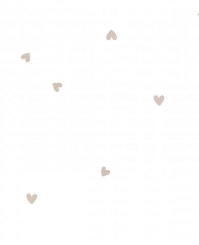 Rib Jersey a white background with little hearts on it