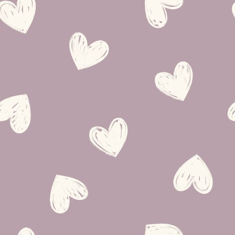SoftShell white hearts on purple background