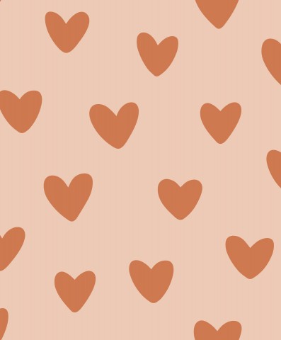 Muslin a pattern of hearts on a beige background