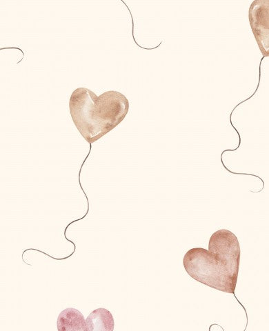 Muslin heart-shaped balloons