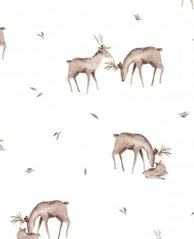 Panama watercolor pattern with reindeer