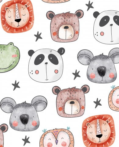 Tessuto impermeabile con simpatici animali