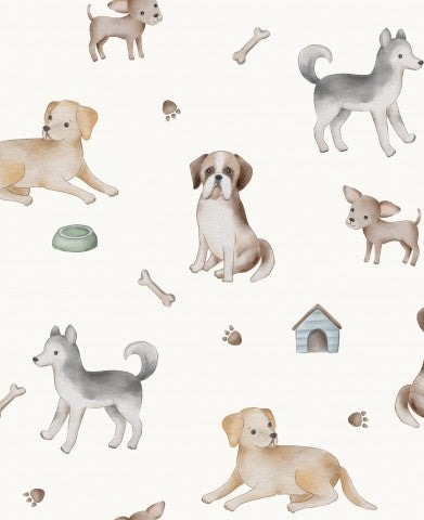 Canvas Baumwolle Hunde Elfenbein - Nähstoffspezialist für Hundefreunde: Weiche, atmungsaktive Baumwoll-Canvas-Meterware in Elfenbein-Tönung zum nähen von Hünde