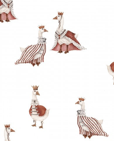 Vandtæt stof ænder og gæs på en hvid baggrund