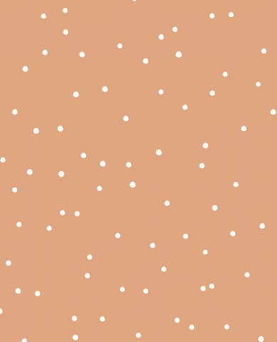 French Terry à motif à pois marron et blanc