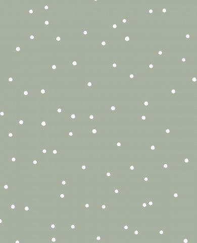 Rib Jersey a green background with white dots