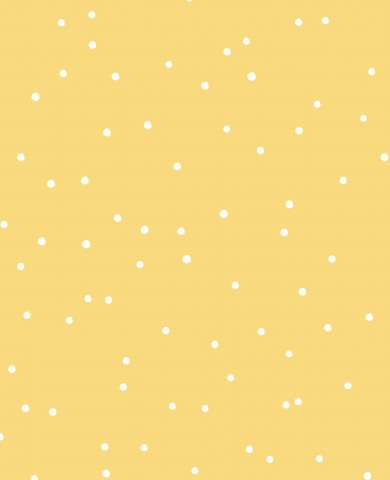 Muslin a yellow background with white dots