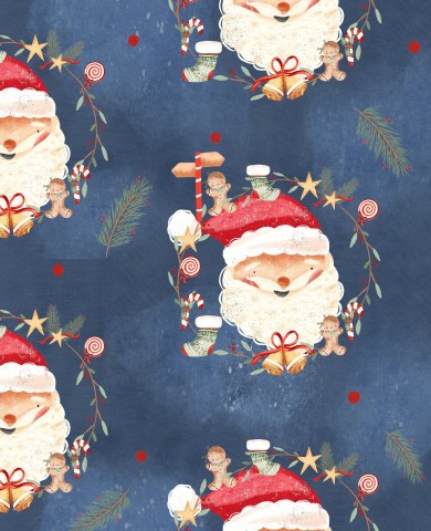 Tissu imperméable Père Noël et décorations de Noël