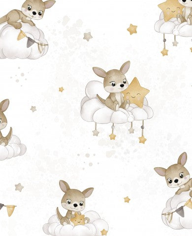 Jersey cute kangaroos and stars