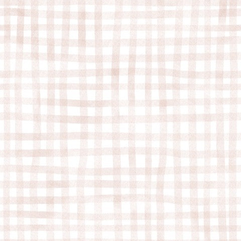 Ribjersey med pink og hvid ternet stofbaggrund