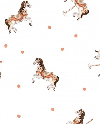 Satin cotton horses and dots