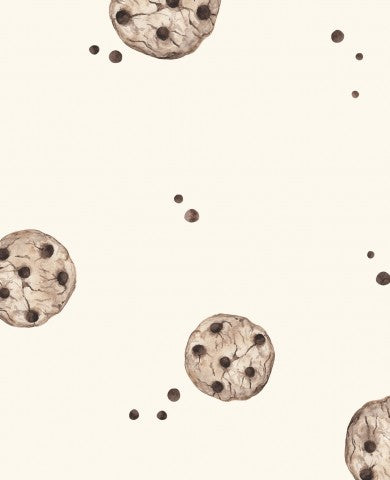 Waterproof fabric chocolate cookies on beige background