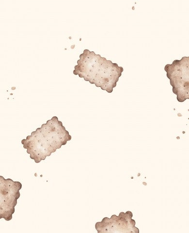 French Terry crackers on a beige background