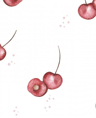 SoftShell watercolor pattern with cherries
